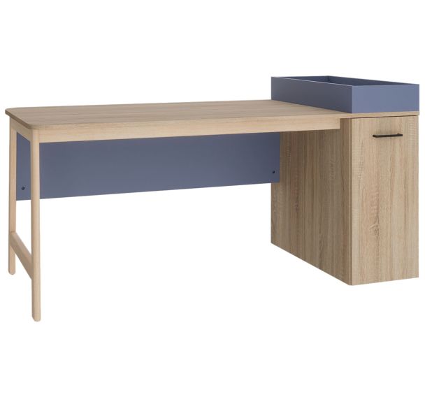 Bureau Blois pied caisson à droite tiroir - Enond Mobilier