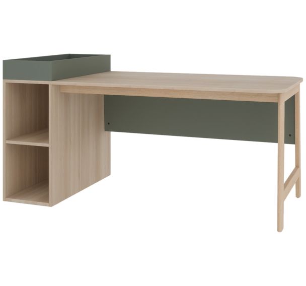 Bureau Blois pied caisson ouvert à gauche - Enond Mobilier