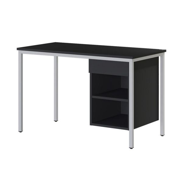 Bureau CHATEL 120x60cm caisson ouvert tiroir - Enond Mobilier