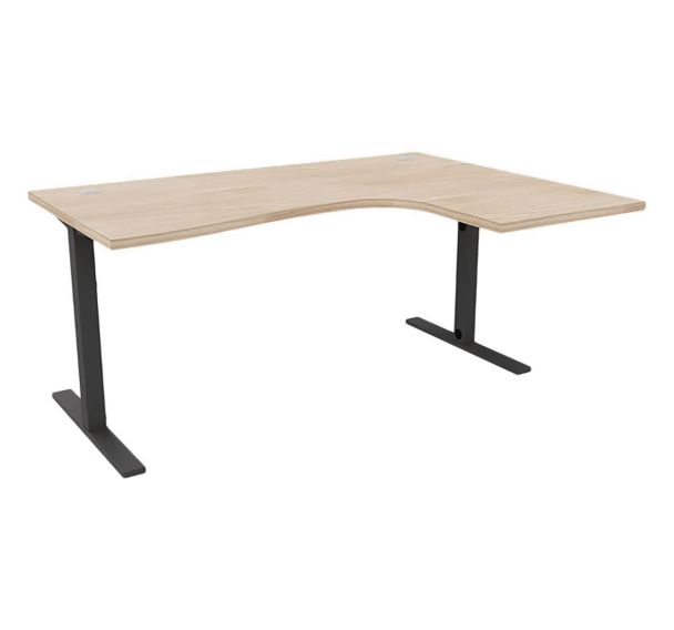 Bureau réglable IDEA asymétrique retour à droite 180cm - Quadrifoglio