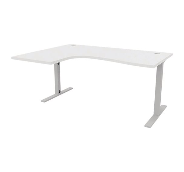 Bureau réglable IDEA asymétrique retour à gauche 180cm - Quadrifoglio