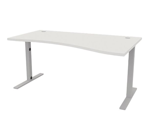 Bureau IDEA vague retour à droite 160 cm pied fixe - Quadrifoglio