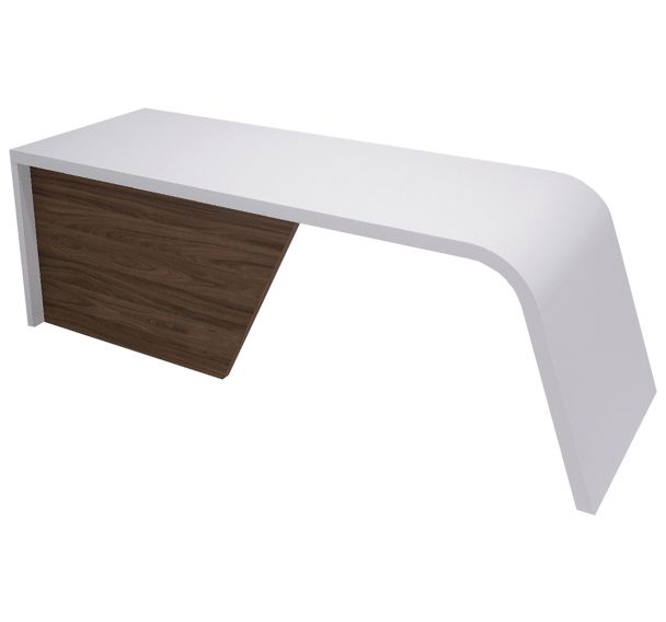 Bureau Sumba voile fond oblique pied vertical droite - Enond Mobilier