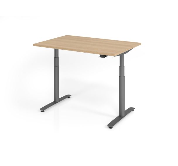 Bureau assis-debout XDLR - Plateau chêne - 120x80 cm - Hammerbacher