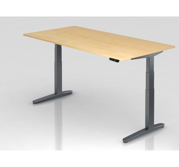 Bureau assis-debout pieds graphite série XBHM-200x100cm - Hammerbacher
