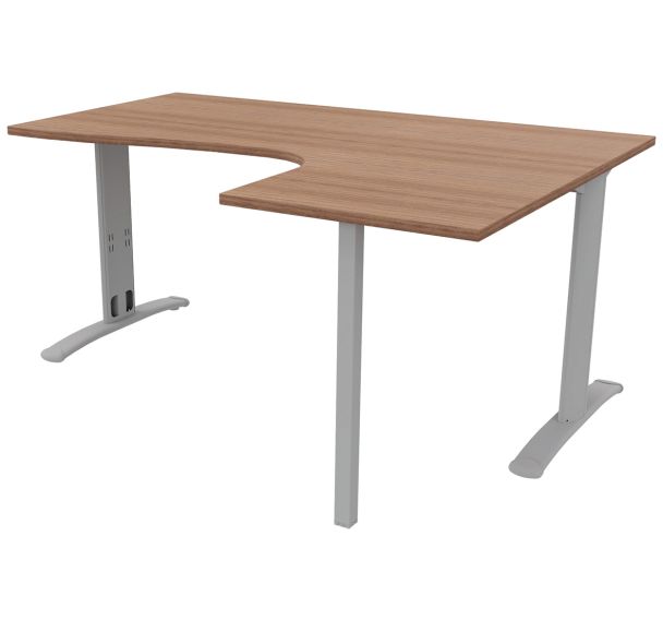 Bureau asymétrique Dalia pieds fixes - Quadrifoglio