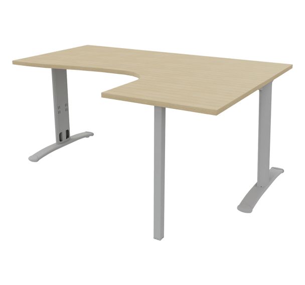 Bureau asymétrique Dalia pieds réglables - Quadrifoglio