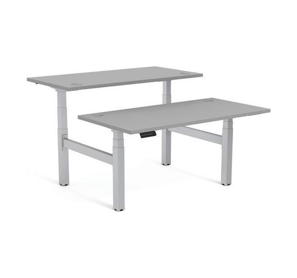 Bureau bench réglable en hauteur Cambio - Piètement gris - Fellowes