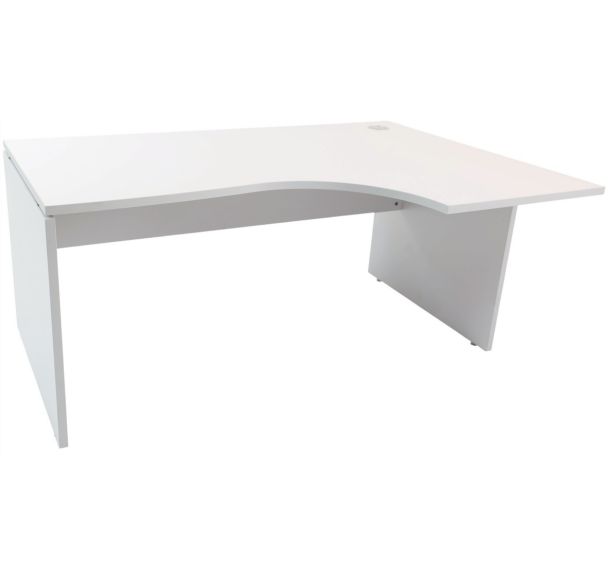 Bureau compact - Piétement panneau - Gris - Manutan Expert