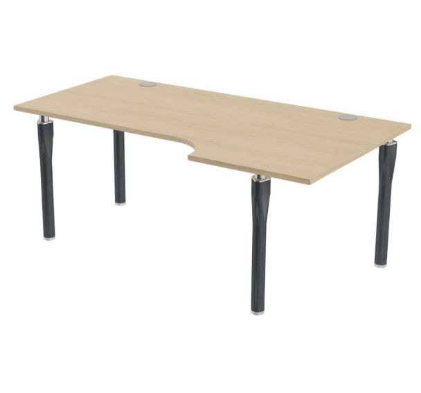 Bureau compact Noga droite retour 100 cm - MBA