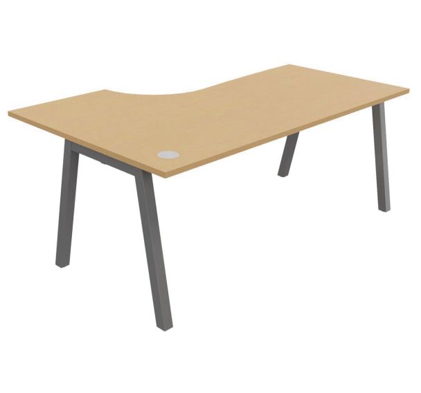 Bureau compact Partage retour droit 180 cm - Buronomic