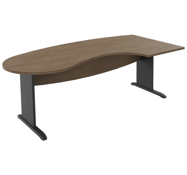 Bureau convivial Mercure pied ''L'' bois retour gauche droite - Simmob