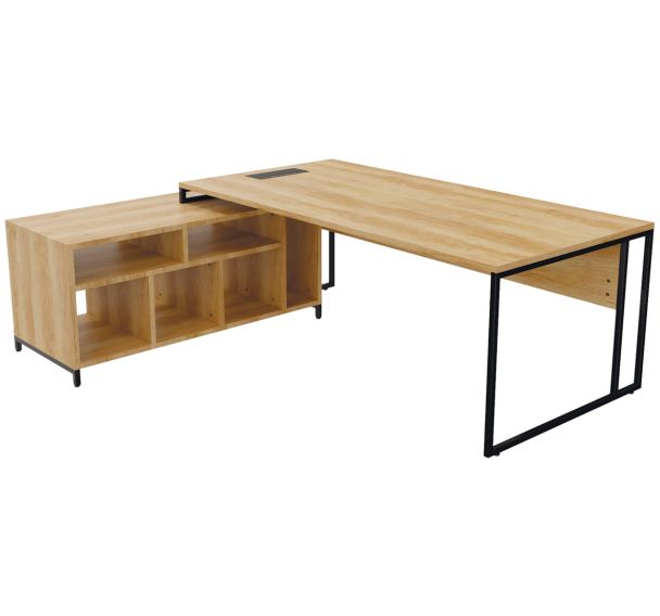 Bureau direction Stricto + meuble à gauche - Buronomic