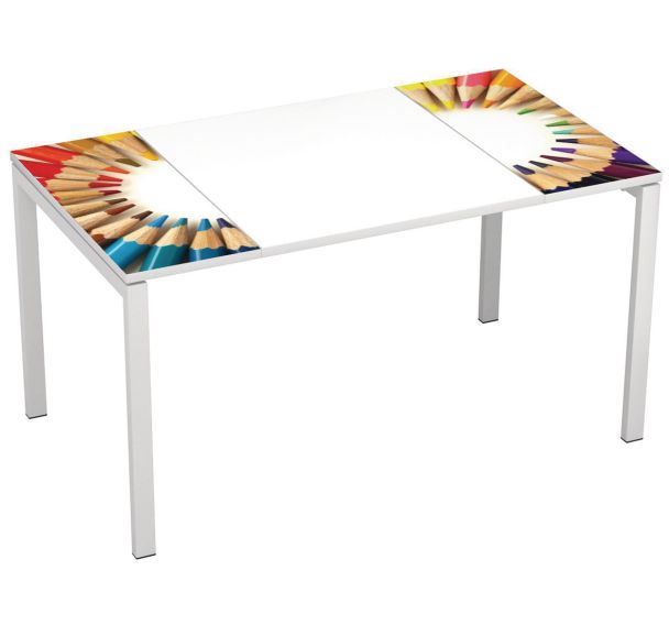 Bureau droit 160x80cm plateau Décor Easy Office - Meet By Paperflow