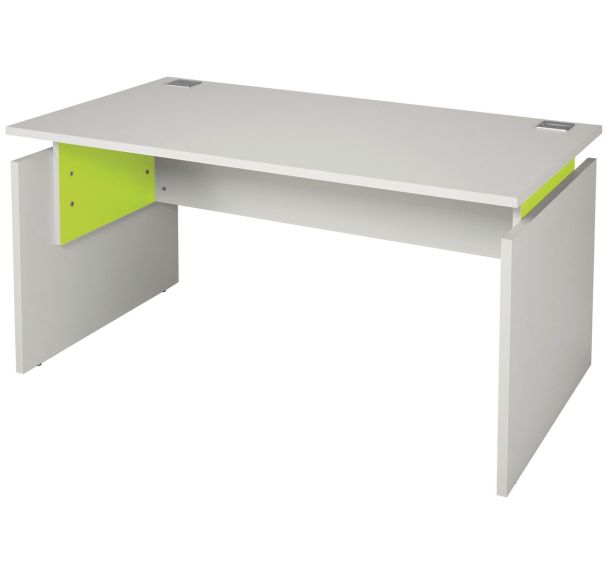 Bureau droit Linéo blanc - Simmob