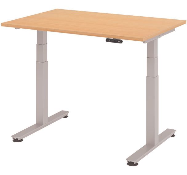 Bureau droit électrique ergonomique à mémoire Evol - Hammerbacher