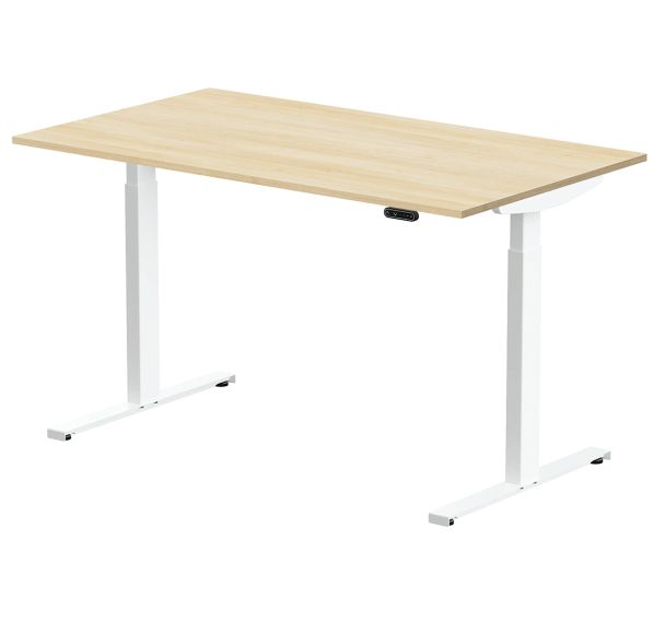 Bureau ergonomique électrique Max Eco réglable en hauteur pièt. blanc