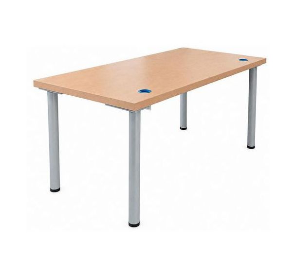 Bureau reconditionné - 160 x 80 cm - Pieds U - Chêne