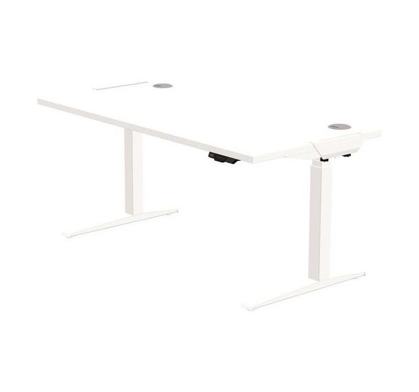 Bureau réglable en hauteur Levado - Piètement blanc - Fellowes