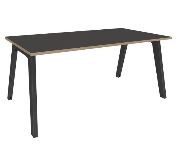 Bureau simple Steel Graphite pied carbone - Simmob