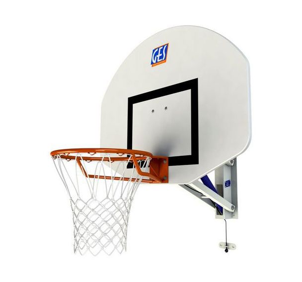 But de basket mural, hauteur réglable par vérin à gaz