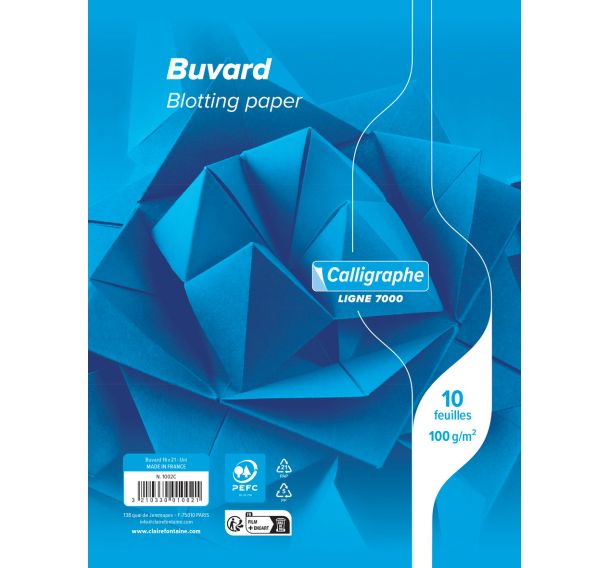 Buvard 16x21 blanc 100g