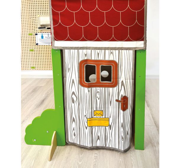 Cabane avec un toit en toîle , 11 Pièces PLUG IT -27109+27080-Beleduc