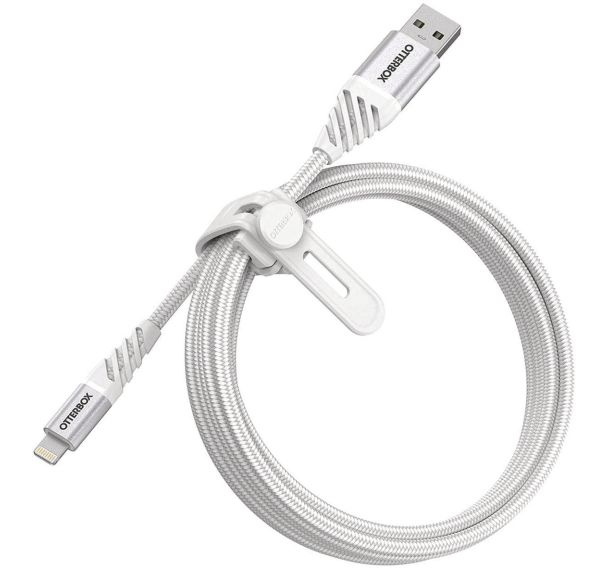 Câble Premium tressé et renforcé USB-C à Lightning 1m blanc