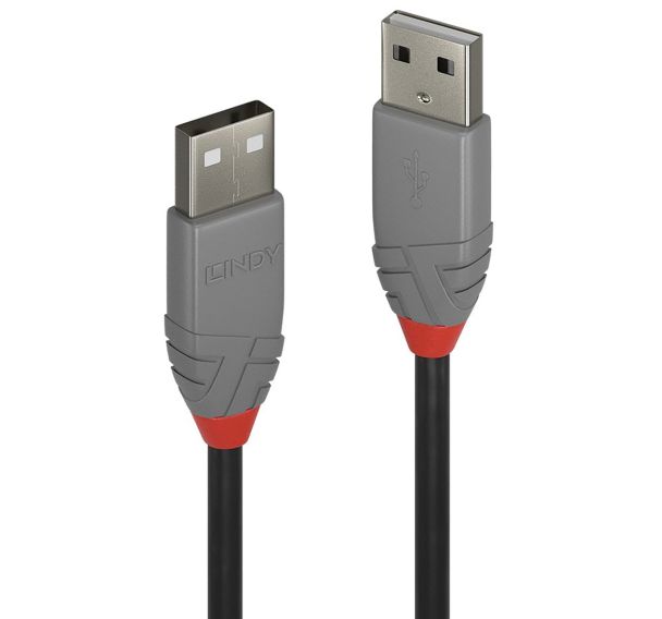 Câble USB 2.0 type A/A Anthracite Line 2m - Lindy