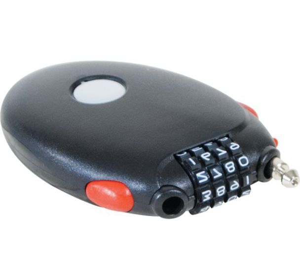 Cadenas à code avec câble acier rétractable 1,8m
