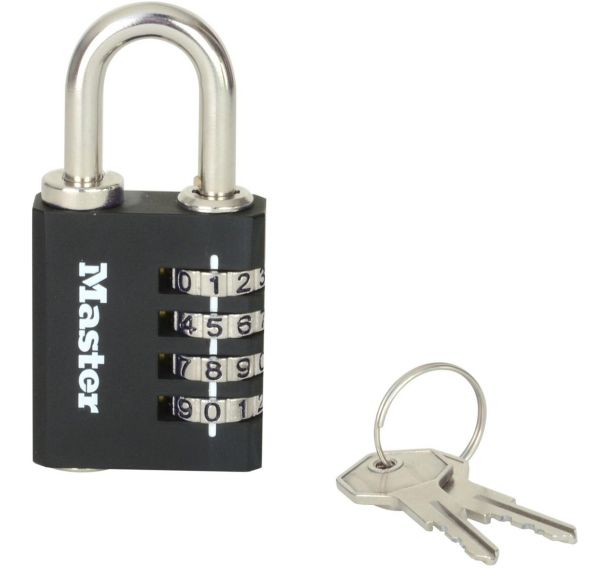 Cadenas à combinaison clé de secours 7641EURDBLK-Master Lock