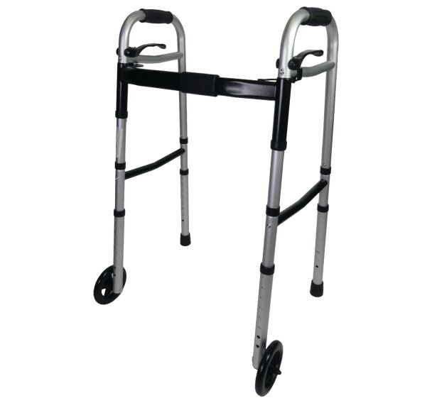 Cadre de marche pliant 2 roues réglable