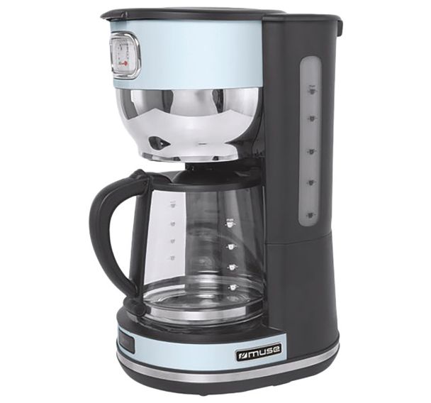 Cafetière filtre 10 tasses - Inox - 1000 Watts - Muse