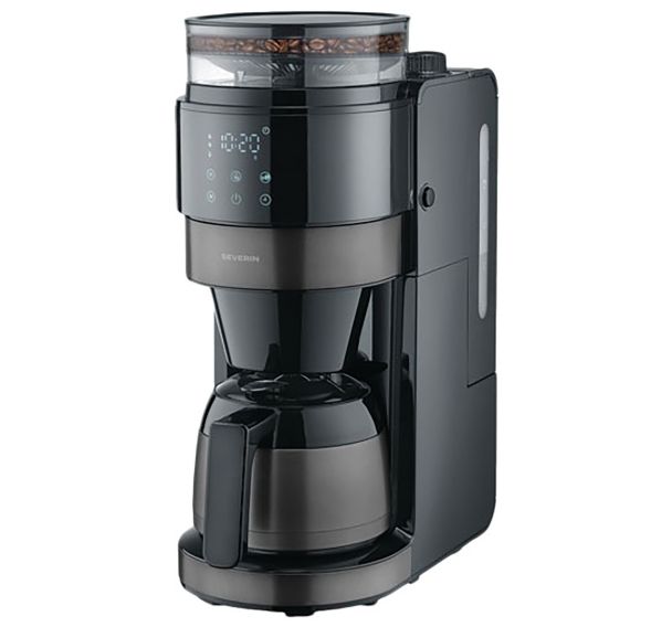 Cafetière filtre 8 tasses avec broyeur Noire - Inox 4831 -900W-Severin