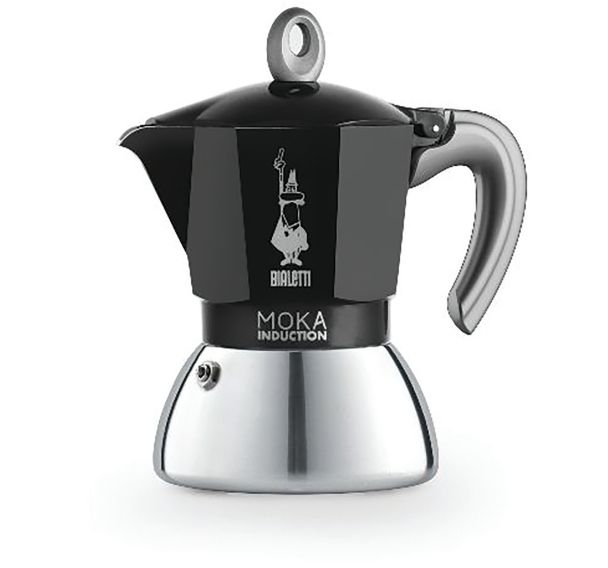 Cafetière induction Moka noire 4 tasses nouvelle version
