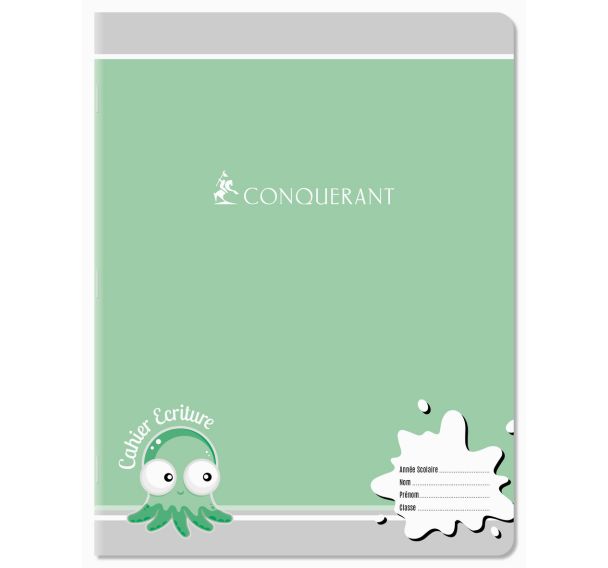 Cahier 17x22 cm super 90g 32 pages double ligne 2 mm