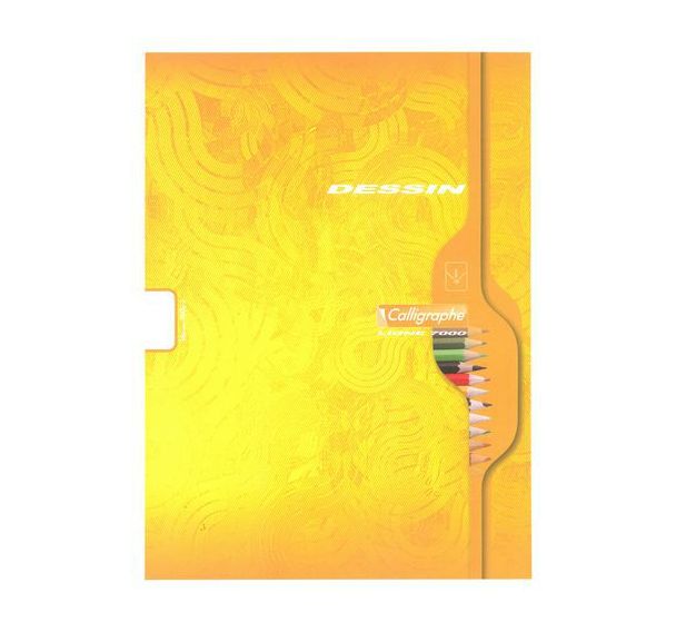 Cahier Dessin scolaire piqué 7000 24x32cm uni - Calligraphe