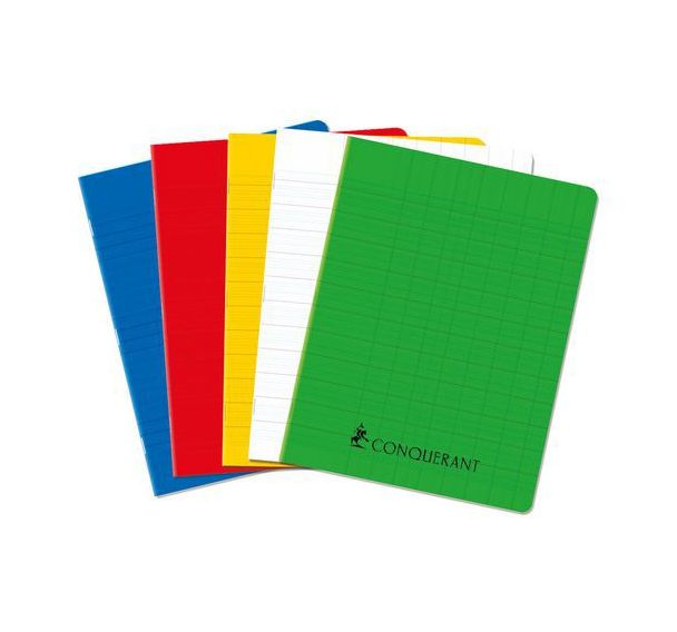 Cahier agrafé 17 x 22 cm 96p séyès 70g PP - Conquérant