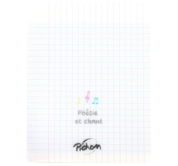 Cahier poésie PP 17x22 cm 48 pages seyes + uni 70g/90g