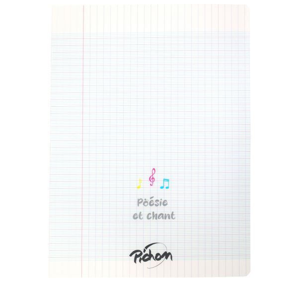 Cahier poésie PP 240x320 48 pages seyes + uni 70g/90g