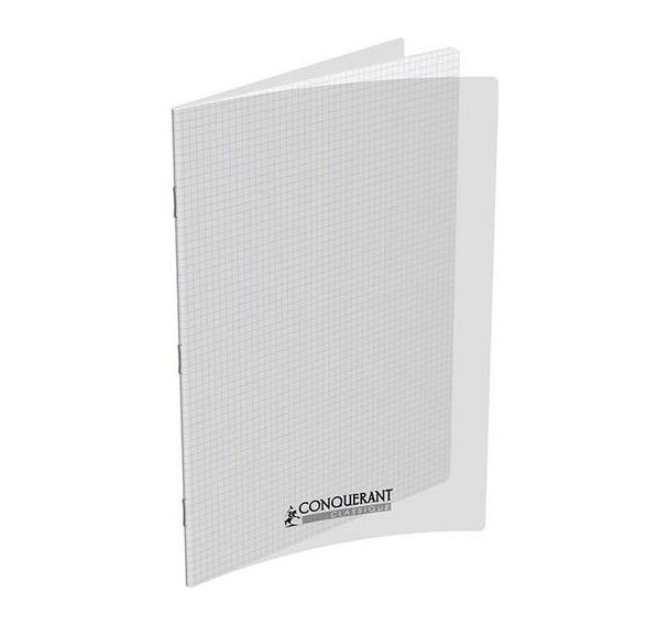 Cahier polypropylène 90g 96 pages 5x5 format 24x32 cm incolore