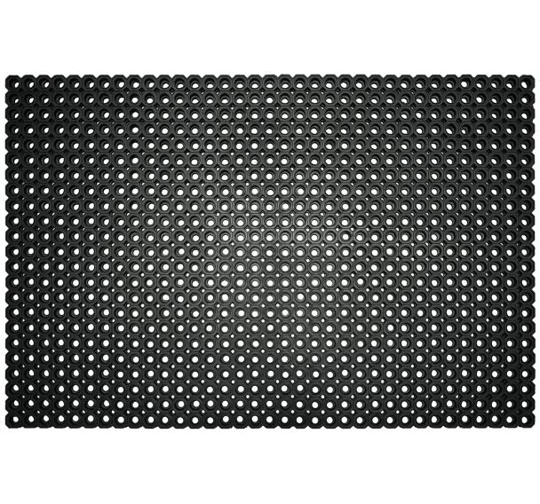 Caillebotis caoutchouc robuste M69 noir 100x150cm - ID Pro