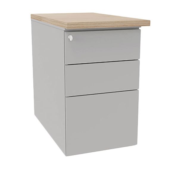 Caisson hauteur bureau IDEA métal profondeur 80 cm - Quadrifoglio