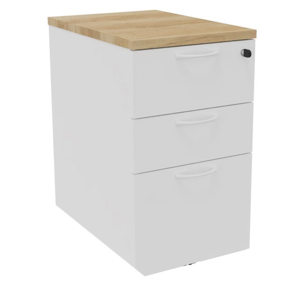 Caisson hauteur bureau bicolore profondeur 60 cm - Buronomic