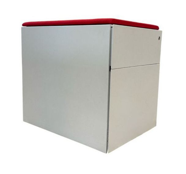 Caisson reconditionné mobile - 2 tiroirs - Top rouge
