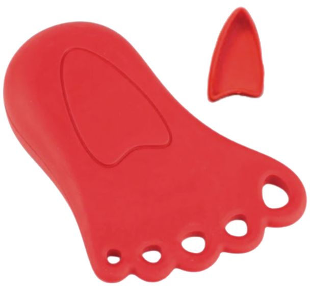 Cale porte - forme pied 120 x 90 mm rouge-Wattelez