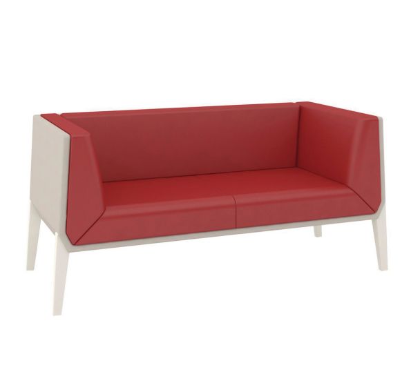 Canapé 2 places Accord pied métal enduit PVC - Quadrifoglio