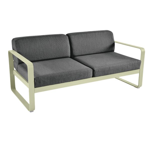 Canapé 2 places Bellevie coussins gris graphite - Fermob