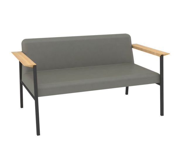 Canapé Amalti enduit PVC pied gris - Quadrifoglio