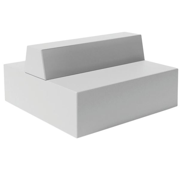 Canapé Ellipto 2 x 2 places simili cuir uni - Spouf